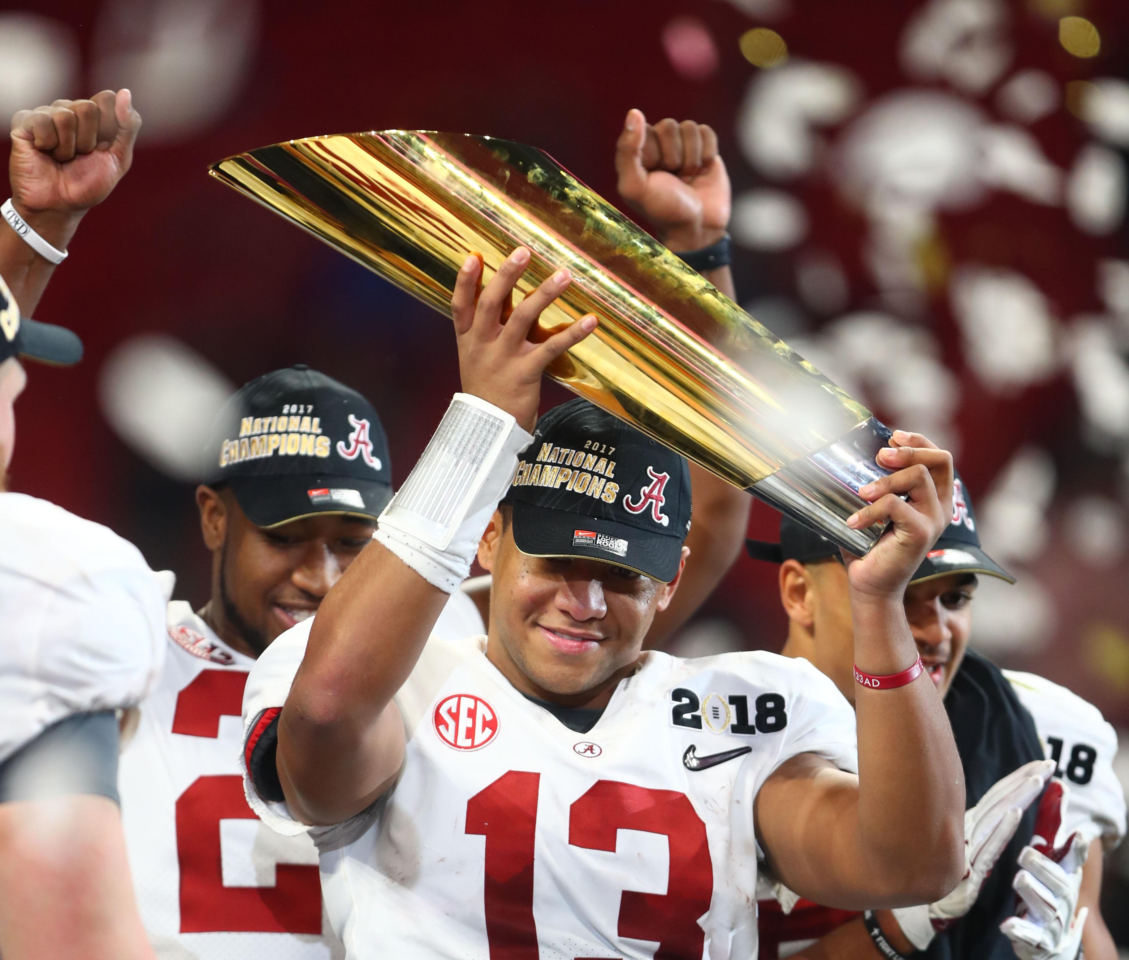 Alabama QB Tua Tagovailoa helped his team make one of the most memorable comebacks of the year in the CFP national championship game against Georgia. 