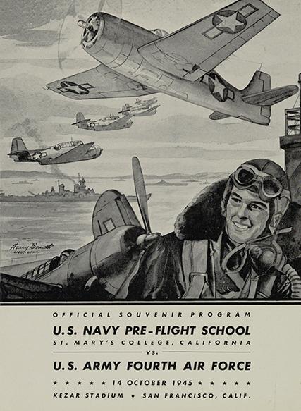 A game program for Saint Mary's Pre-Flight during the 1945 season.