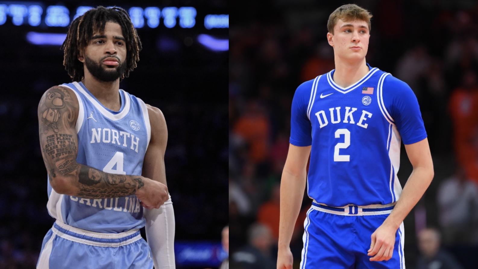 North Carolina's RJ Davis and Duke's Cooper Flagg