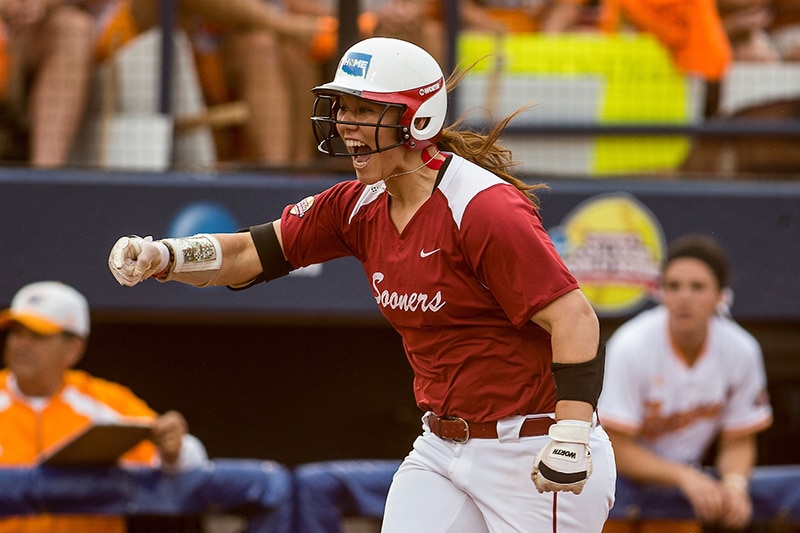 Keilani Ricketts of Oklahoma softball