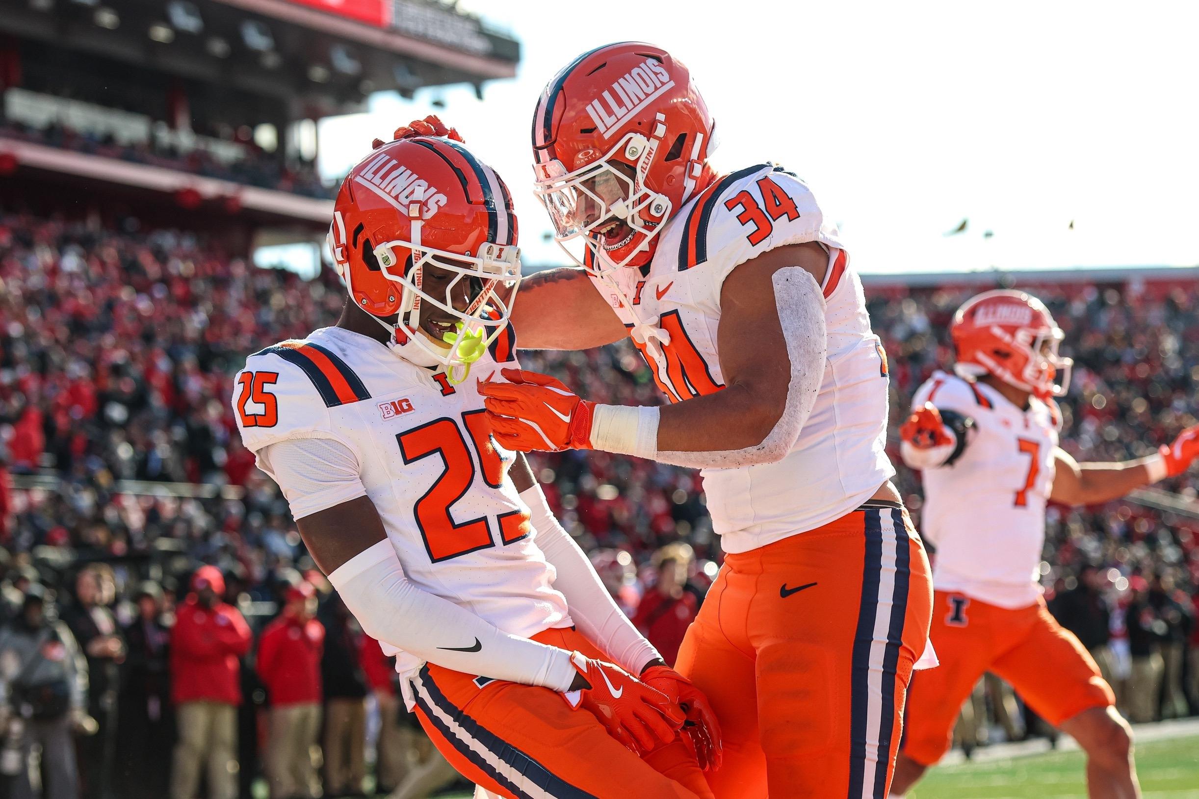illinois defeat rutgers football